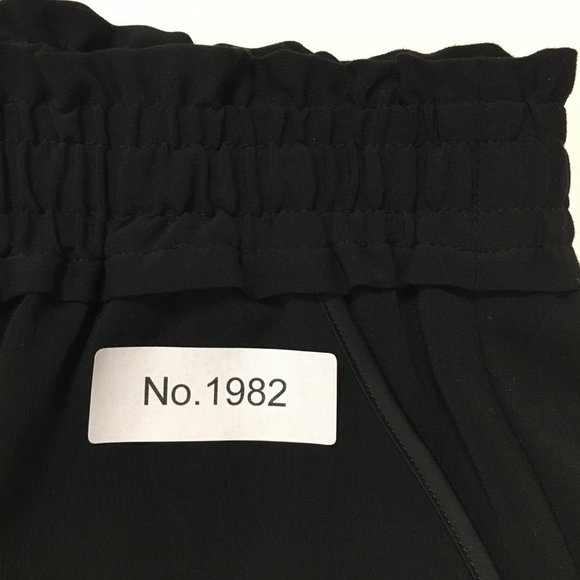 ZARA Baggy Elastic Waist Front Tie Cropped Slit Side Hem Black Size M Pu… - Picture 16 of 16